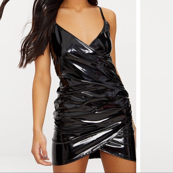 PrettyLittleThing Dresses & Skirts - NWT black vinyl dress